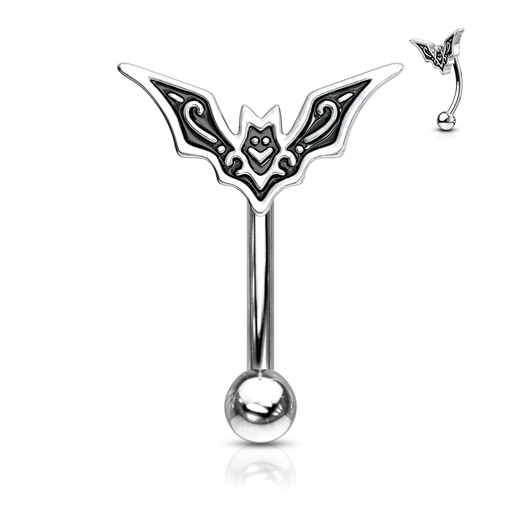 Gebogener Stab mit Fledermaus
