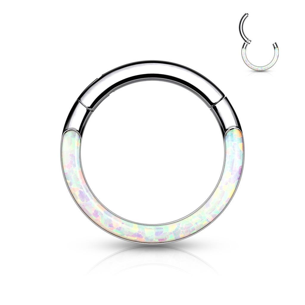 Scharnierring aus Titan mit reflektierender Opalfront